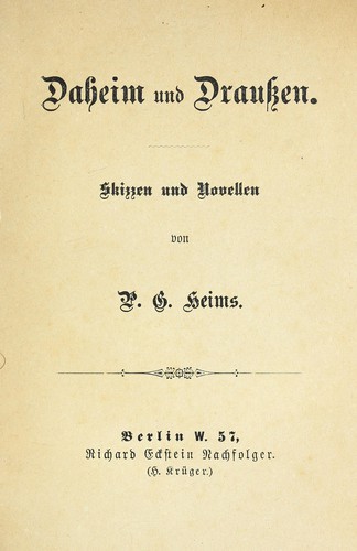 Cover for Daheim und draussen