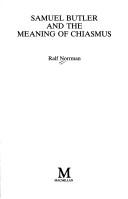 Cover for Samuel Butler and the meaning of chiasmus