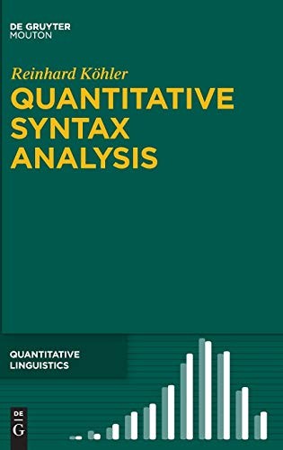 Cover for Quantitative syntax analysis