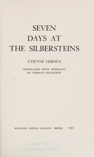Cover for Seven days at the Silbersteins.