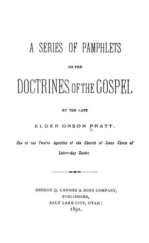 Cover for A series of pamphlets of the doctrines of the gospel