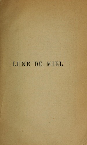 Cover for Lune de miel