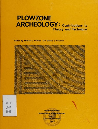 Cover for Plowzone archeology