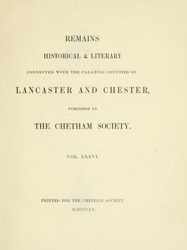 Cover for The diary and correspondence of Dr. John Worthington ...