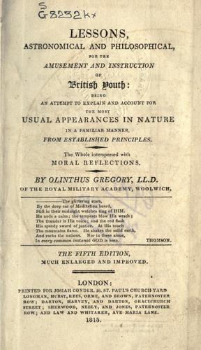 Cover for Lesson, astronomical and philosophical, for the amusement and instruction of British youth