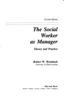 Cover for The social worker as manager