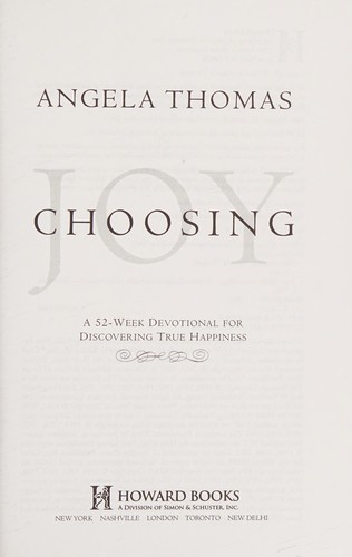 Cover for Choosing joy