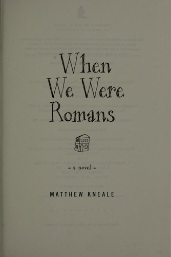 Cover for When we were Romans