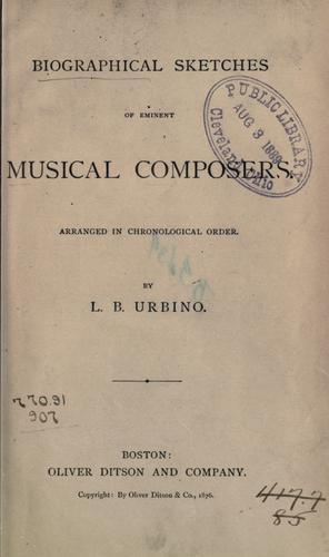 Cover for Biographical sketches of eminent musical composers