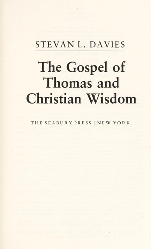 Cover for The Gospel of Thomas and Christian wisdom