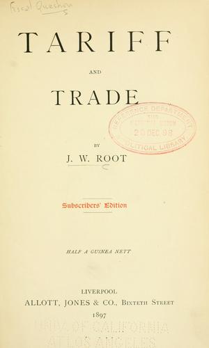 Cover for Tariff and trade
