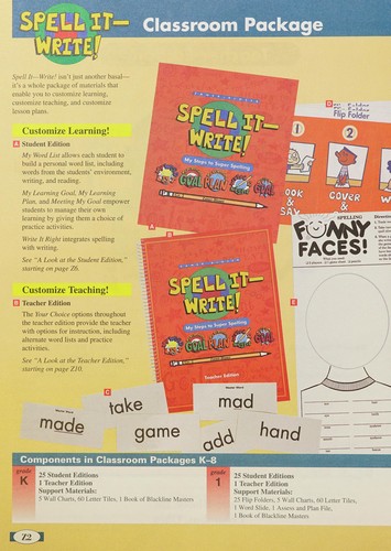 Cover for Spell It - Write! Grade 2 , Teacher's Edition
