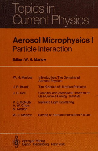 Cover for Aerosol microphysics, I