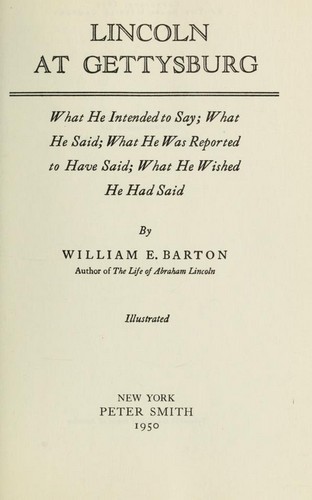 Cover for Lincoln at Gettysburg