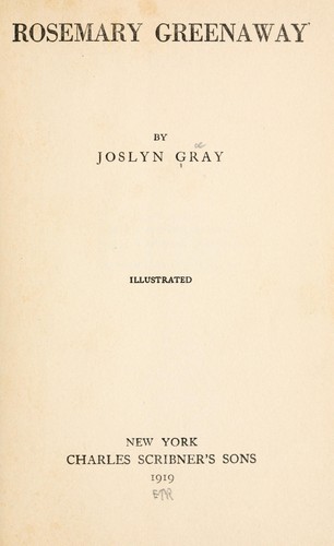 Cover for Rosemary Greenaway