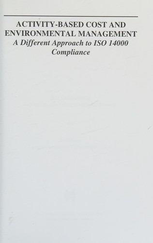 Cover for Activity-based cost and environmental management
