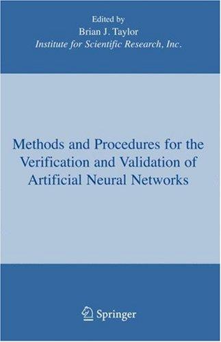 Cover for Methods and Procedures for the Verification and Validation of Artificial Neural Networks