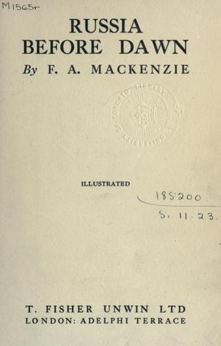 Cover for Russia before dawn.
