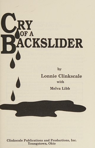 Cover for Cry of a backslider