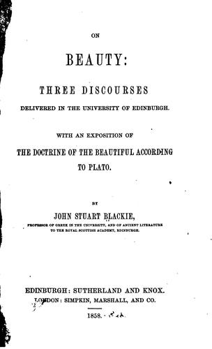 Cover for On beauty