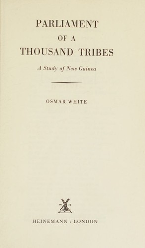 Cover for Parliament of a thousand tribes