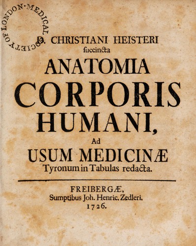 Cover for Succincta anatomia corporis humani