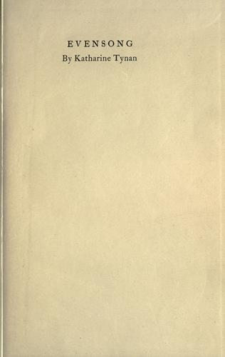 Cover for Evensong