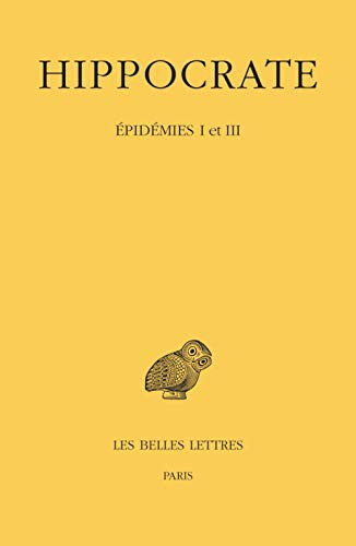 Cover for Hippocrate. Epidemies I Et III