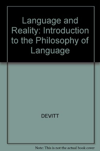 Cover for Language and reality
