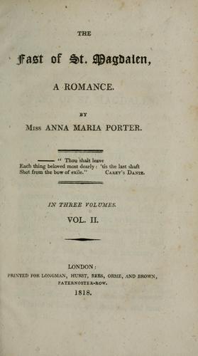 Cover for The fast of St. Magdalen