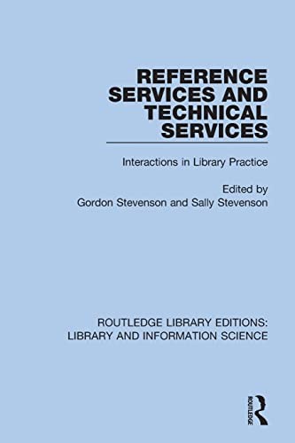 Cover for Reference Services and Technical Services