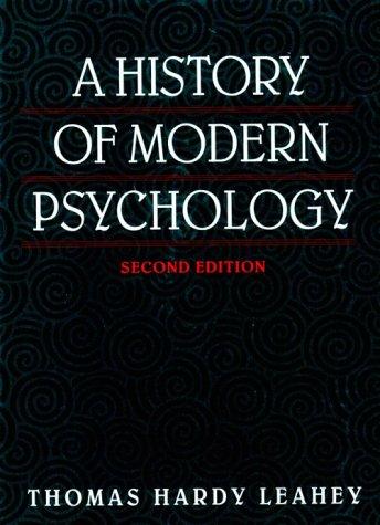 Cover for History of Modern Psychology, A