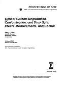 Cover for Optical systems degradation, contamination and stray light: effects, measurements, and control