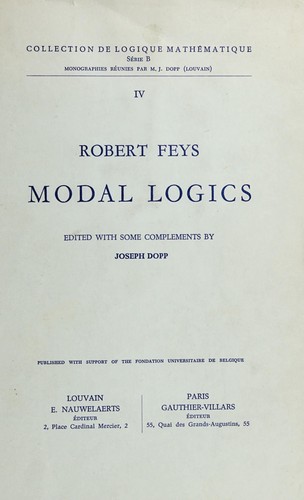 Cover for Modal logics.