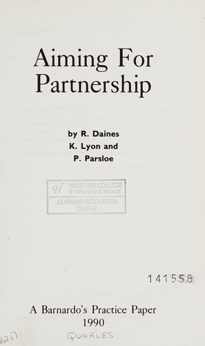 Cover for Aiming for Partnership (A Barnardo's Practice Paper)