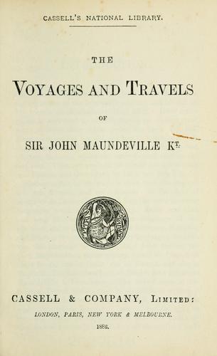 Cover for Voyages and travels of Sir John Maundeville Kt.