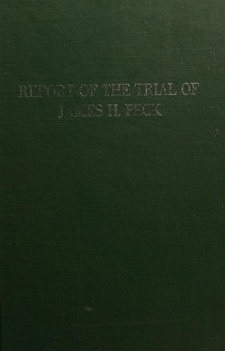 Cover for Report of the Trial of James H. Peck
