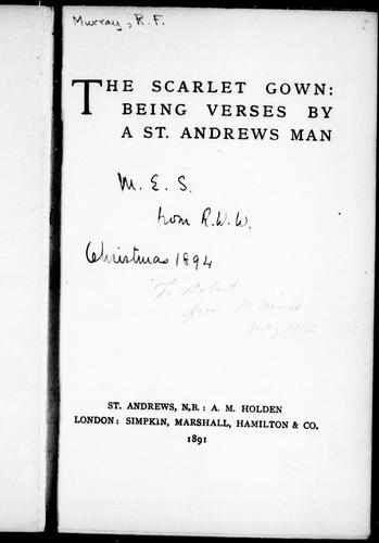 Cover for The scarlet gown