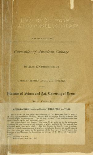 Cover for Curiosities of American coinage.