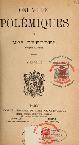 Cover for Oeuvres polemiques