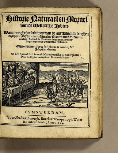 Cover for Historie naturael en morael van de Westersche Indien
