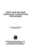 Cover for First and second language acquisition processes