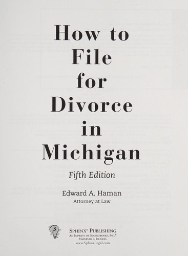 Cover for How to file for divorce in Michigan