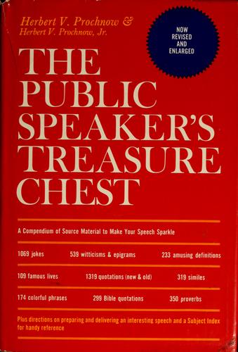 Cover for The public speaker's treasure chest