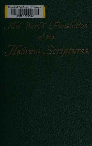 Cover for New World translation of the Hebrew Scriptures