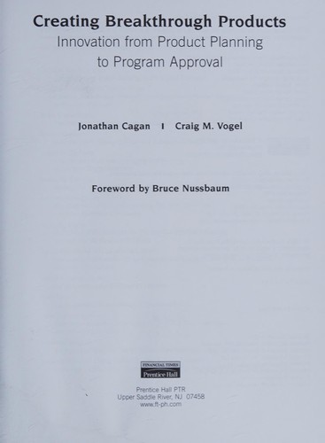 Cover for Creating breakthrough products