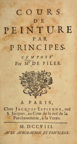 Cover for Cours de peinture par principes