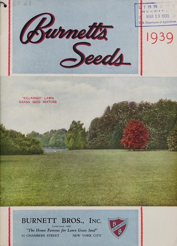 Cover for Burnett's seeds, 1939