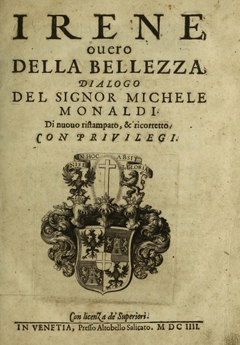 Cover for Irene, ouero, Della bellezza