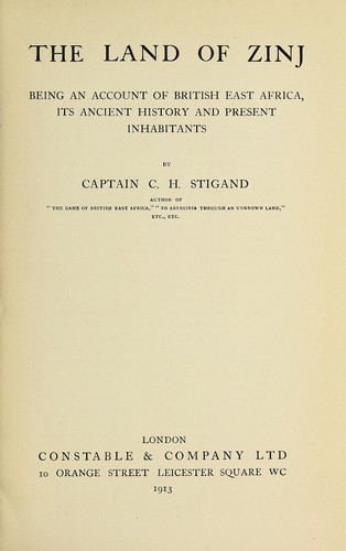 Cover for The land of Zinj